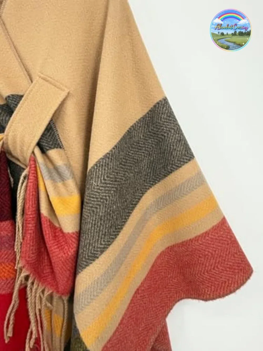 Elegant Reversible Shawl Wrap Open Front Poncho Cape Cardigan for Travel Gift